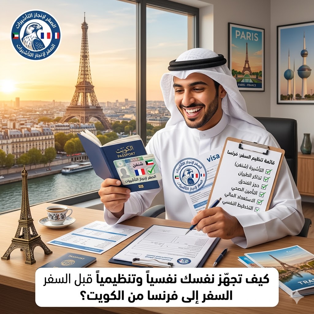 الاستعداد للسفر إلى فرنسا من الكويت